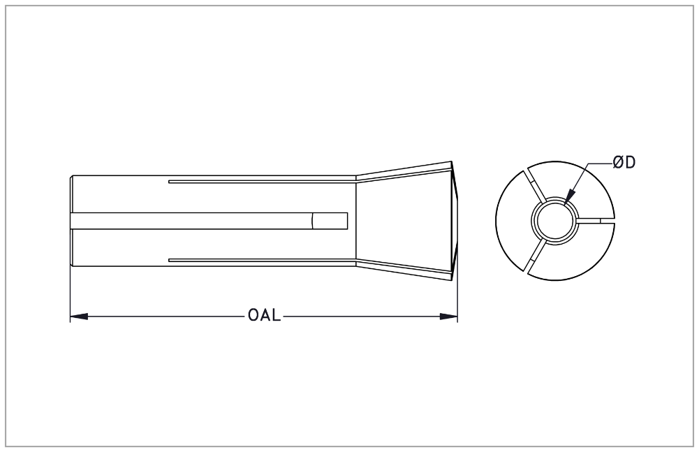 R8 8mm Round Collet | Haas Tooling